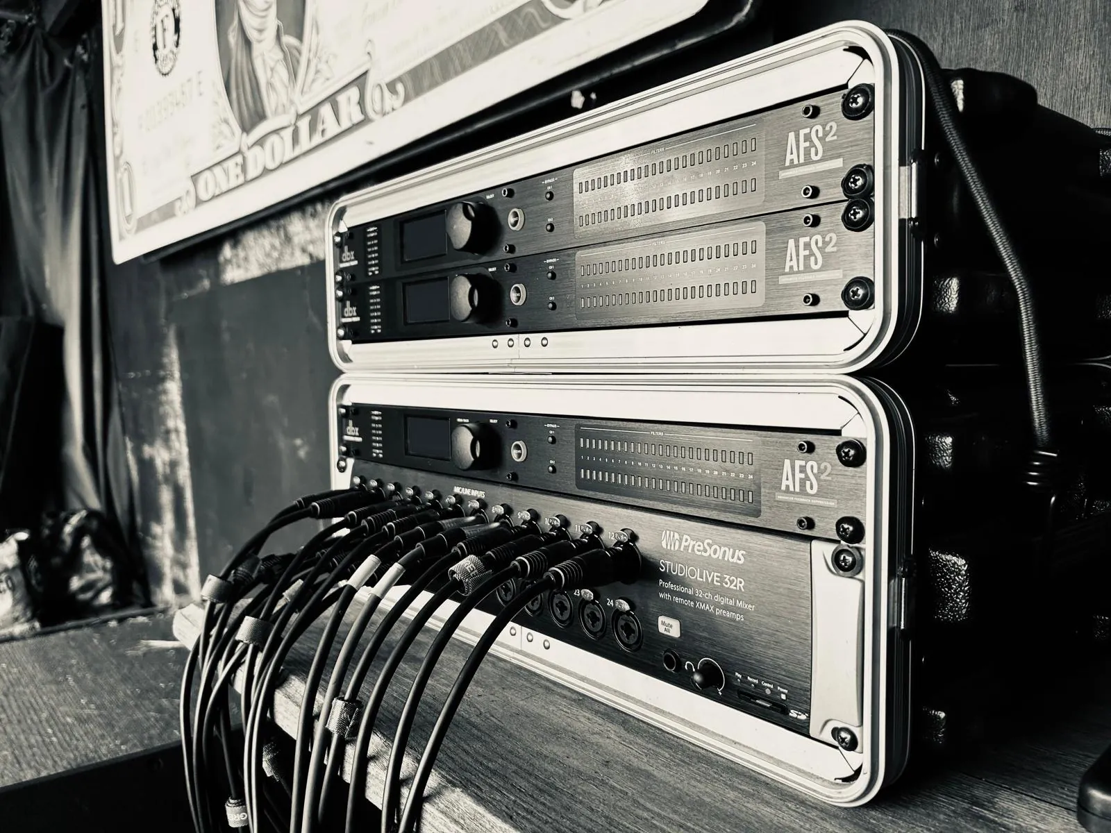 Stage racks and cabling